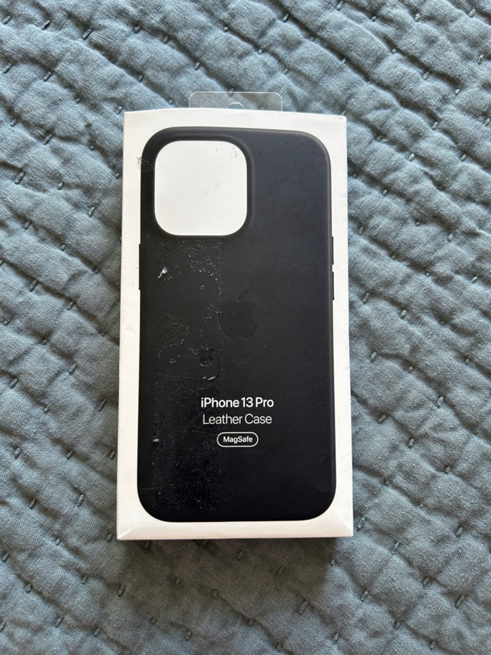 NWT iPhone 13 Pro Black Leather Case Magsafe